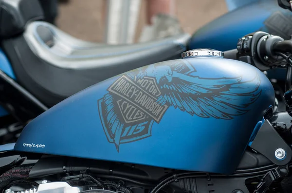 Gerarmer France Mai 2018 Gros Plan Logo Harley Davidson Sur — Photo