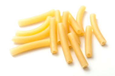 Makarna Makarna beyaz arka plan üzerinde closeup