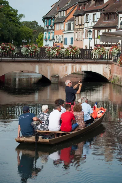 Colmar França Junho 2018 Turismo Viagem Barco Água Pequena Veneza — Fotografia de Stock
