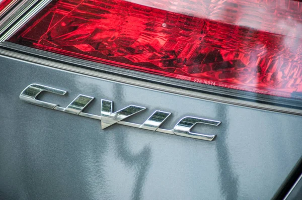 Mulhouse France July 2018 Grey Honda Civic Rear Logo Honda — Stock Photo, Image