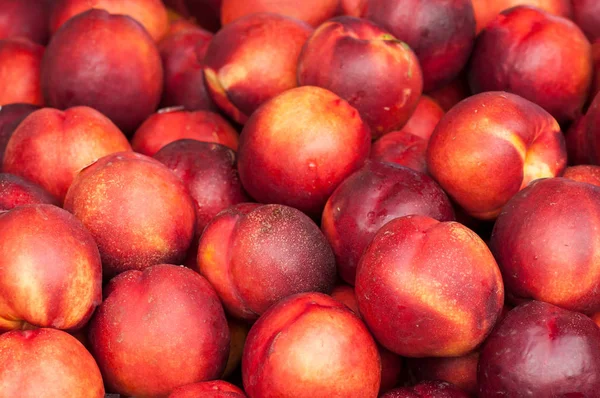 Closeup Nectarines Peaches Market — Stock Photo, Image