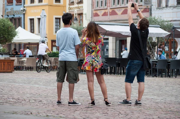 Mulhouse Fransa Ağustos 2018 Turist Resimler Üzerinde Ana Yer Alan — Stok fotoğraf