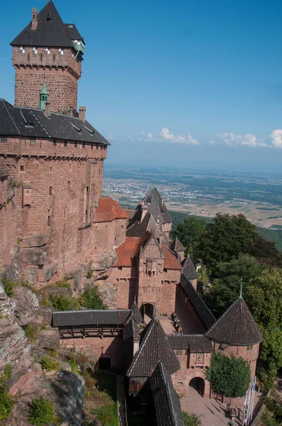 Panorama Koenigsbourg Castle Blue Sky Background — Stock Photo, Image