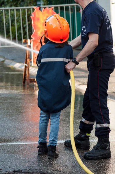 Marie Aux Mines França Outubro 2018 Fecho Resgate Francês Com — Fotografia de Stock