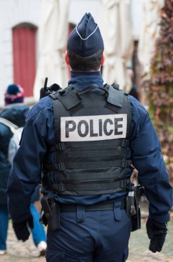 Strasbourg - Fransa - 24 Kasım 2018 - chris, polis devriye