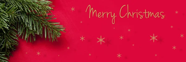 Merry Christmas 2019 Banner Red Background — Stock Photo, Image