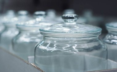 boş cam kaplar uyum dekorasyon boğaz içinde closeup 