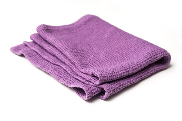 Primer Plano Púrpura Toalla Limpieza Sobre Fondo Blanco — Foto de Stock