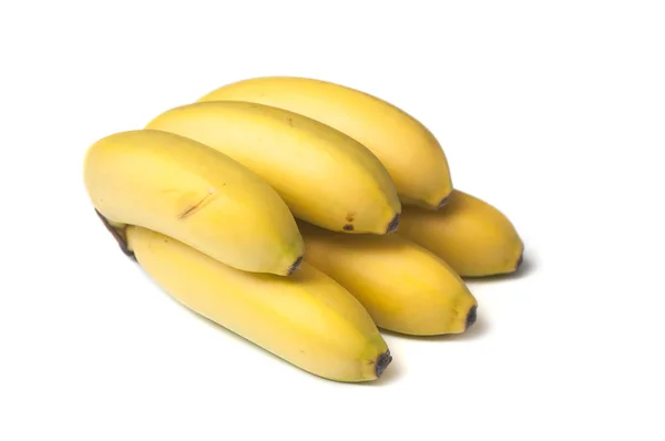 Closeup Της Μπανάνας Μωρό Άσπρο Φόντο — Φωτογραφία Αρχείου