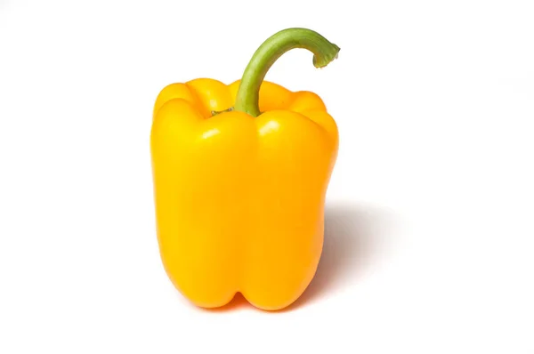 Vértes Narancssárga Színű Paprika Fehér Háttér — Stock Fotó