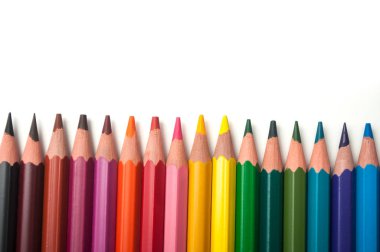 kalemler üzerinde beyaz arka plan ayarlamak boyama, portre