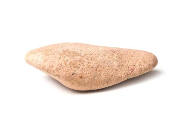 beyaz zemin üzerinde bir turuncu taş closeup