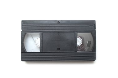Vintage Vhs kaset beyaz arka plan üzerinde closeup