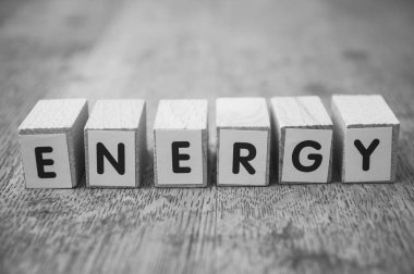  ahşap masa arka plan kavramı ahşap küp kelime - Enerji