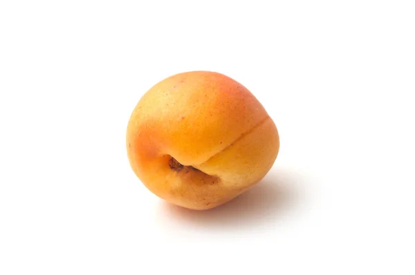 Closeup of organic apricot on white background — Stock Photo, Image