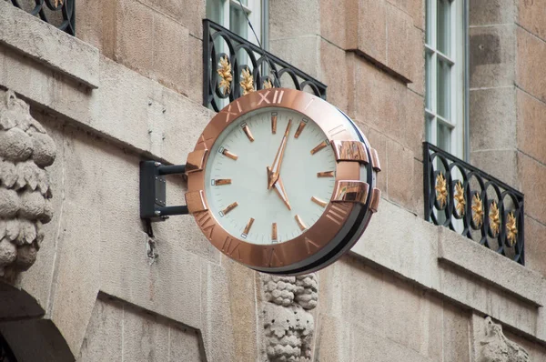 Closeup of vintage clock in the street — Stock Photo, Image