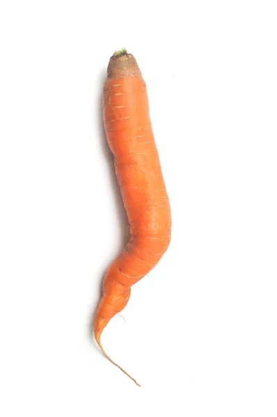 Closeup of funny carrot on white background — Stock Photo, Image