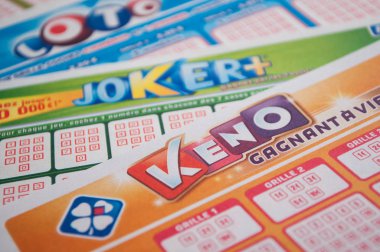  Toplumdan loto çeşitli Fransız ızgaraları Closeup la francaise des jeux