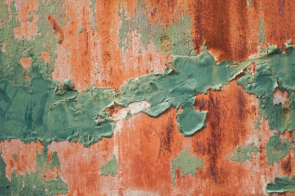 Primer plano de la textura oxidada de la puerta metálica — Foto de Stock