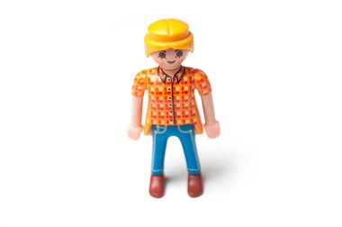 Playmobil figurine on white background  clipart