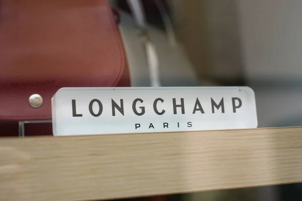 Мюлуз Франция Июня 2020 Года Улучшение Логотипа Longchamp Шоу Руме — стоковое фото