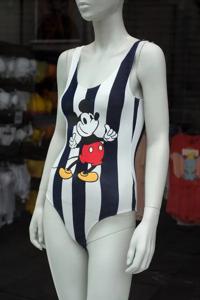 Mulhouse Frankreich Juli 2020 Nahaufnahme Eines Entkleideten Badeanzugs Mit Micky — Stockfoto