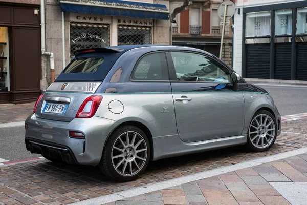 Mulhouse France September 2020 Rear View Fiat Abarth 595 Bicolor — 图库照片