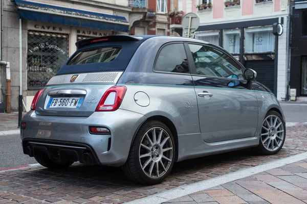 Mulhouse France September 2020 Rear View Fiat Abarth 595 Bicolor — 图库照片
