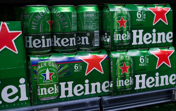 Milhouse Frankrijk Oktober 2020 Sluitingen Van Pakjes Heineken Bier Supermarkt — Stockfoto