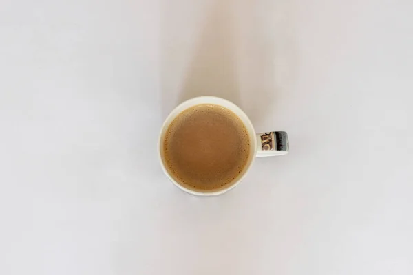 Taza Café Aislada Sobre Fondo Blanco Gachas Café Sobre Fondo — Foto de Stock