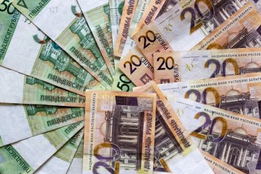 Belarus banknotlarının arkaplanı, Belarus rublesinin dokusu