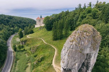 Pieskowa Skala Kalesi, Ojcow, Polonya hava aracı görüntüsü