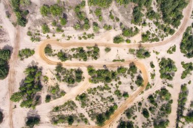 Bukowno Polonya 'da Offroad 4x4 kum rallisi