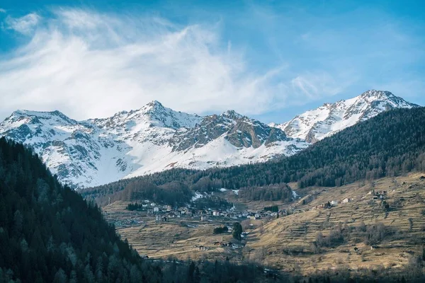 Blick Auf Das Vald Pejo Resort Von Cogolo Trentino Italien — Stockfoto