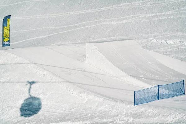 무인기에서 마돈나 필리오와 Val Rendena Dolomites Frentino Italy Ursus Snowpark — 스톡 사진