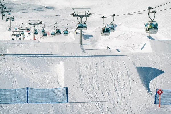 Vue Aérienne Snowpark Madonna Campiglio Ursus Val Rendena Dolomites Trentino — Photo