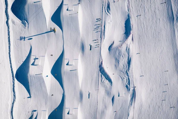 Aerial Drone View Madonna Campiglio Ursus Snowpark Val Rendena Dolomites — Stock Photo, Image