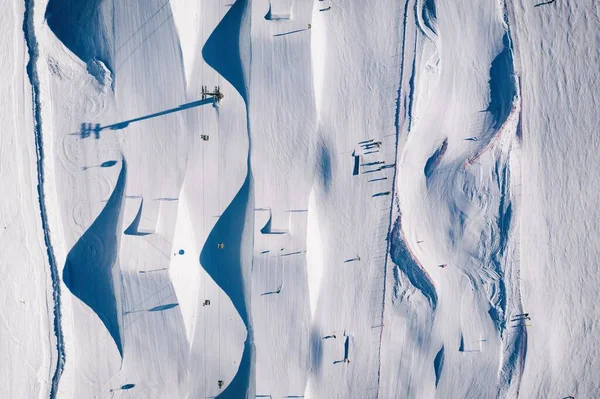 Aerial Drone View Madonna Campiglio Ursus Snowpark Val Rendena Dolomites — Stock Photo, Image