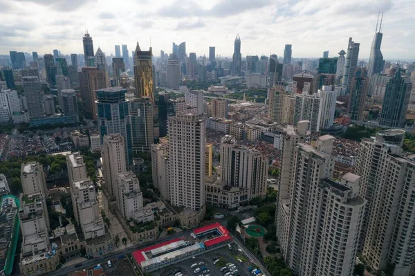Shanghai city in China Asia aerial drone photo