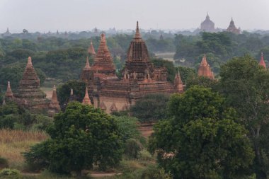 Myanmar, Burma Asya 'da Şafak Pagodas stupaları ve Bagan tapınakları