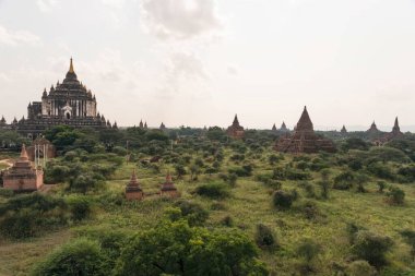 Myanmar, Burma Asya 'daki Pagodas stupaları ve Bagan tapınakları