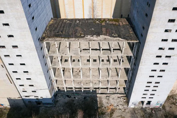 Elevador Grãos Abandonado Pzz Kozlow Polônia Menor Voivodia Polônia — Fotografia de Stock