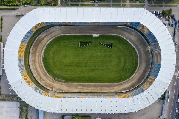 Estádio Speedway Gorzow Wielkopolski Cidade Lubuskie Polónia Drone Aéreo Foto — Fotografia de Stock