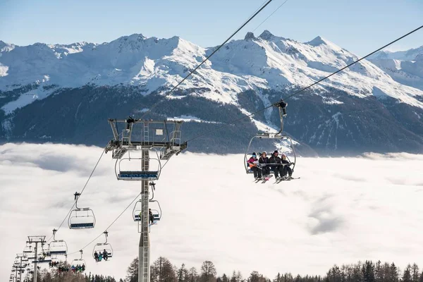 Veysonnaz Alpen Gebirgsort Les Vallees Schweiz — Stockfoto