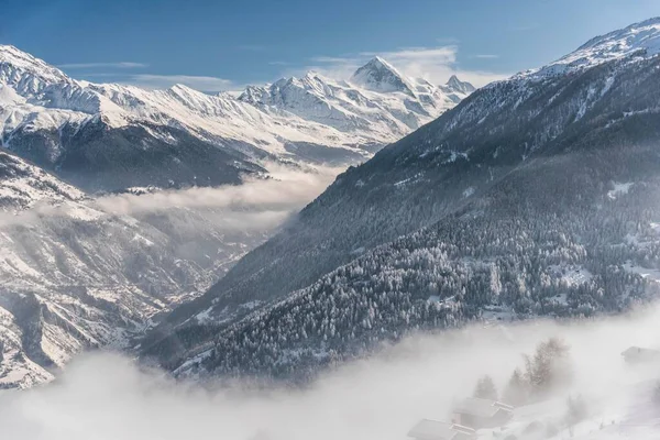 Veysonnaz Alpen Gebirgsort Les Vallees Schweiz — Stockfoto