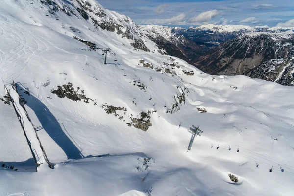 Montañas Dachstein Krippenstein Obertraun Austria Vista Aérea Del Avión Tripulado — Foto de Stock