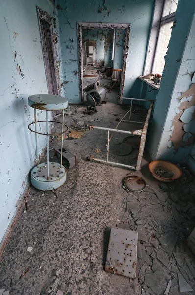 Centro Saúde Hospital Prypiat Zona Exclusão Chernobil Usina Nuclear Chernobyl — Fotografia de Stock