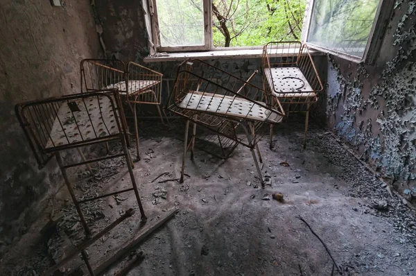 Centro Saúde Hospital Prypiat Zona Exclusão Chernobil Usina Nuclear Chernobyl — Fotografia de Stock