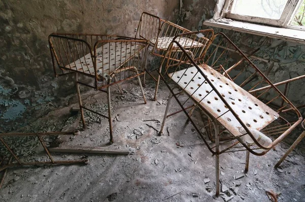 Egészségügyi Központ Kórház Prypiat Ban Csernobilban Csernobili Atomerőmű Elidegenítési Övezet — Stock Fotó
