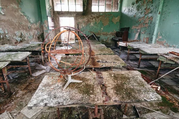 Escola Prypiat Zona Exclusão Chernobyl Usina Nuclear Chernobyl Zona Alienação — Fotografia de Stock